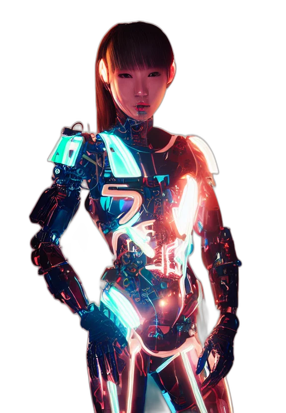 robot, dress, jacket, face transparent PNG cut-out