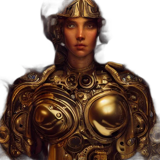 robot, face, crown, fantasy art transparent PNG cut-out