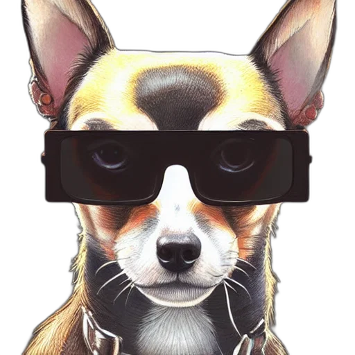 staff, animal, mask, cyberpunk transparent PNG cut-out