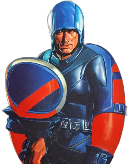 jacket, robot, weapon, face transparent PNG cut-out