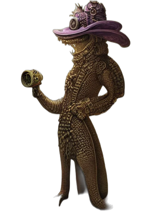staff, dragon, robot, creature transparent PNG cut-out