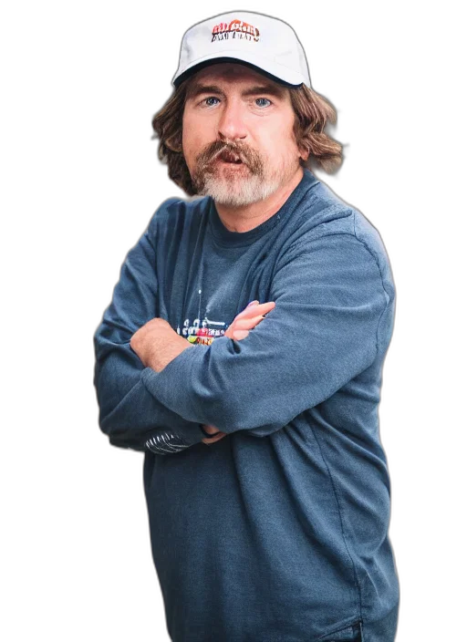 staff, hair, jacket, face transparent PNG cut-out