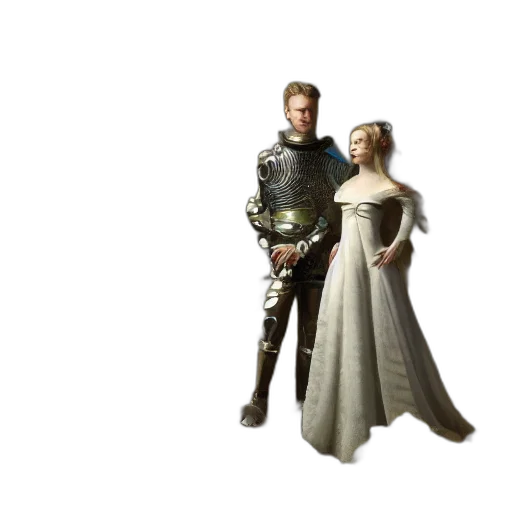 dress, sword, crown, robot transparent PNG cut-out
