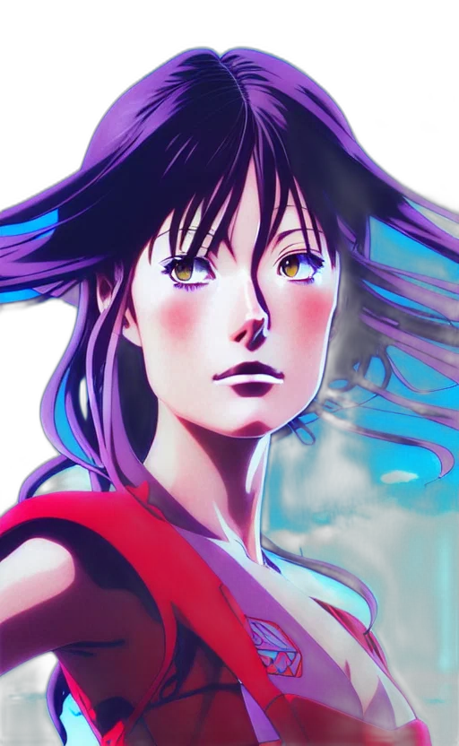 face, anime, comic book art, fantasy art transparent PNG cut-out