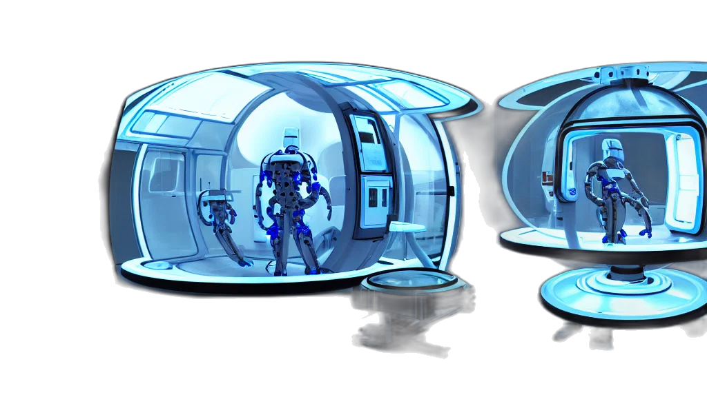 concept art, 3d render, cyberpunk, outer space transparent PNG cut-out