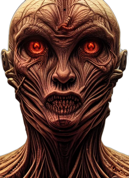 face, mask, creature, staff transparent PNG cut-out