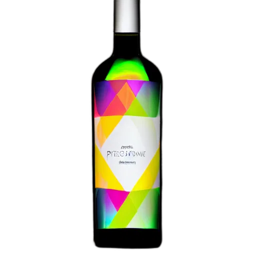 bottle, 3d render, colorful, neon transparent PNG cut-out