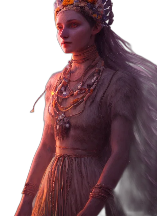 jewelry, dress, staff, face transparent PNG cut-out