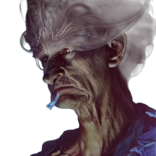 face, creature, mask, staff transparent PNG cut-out