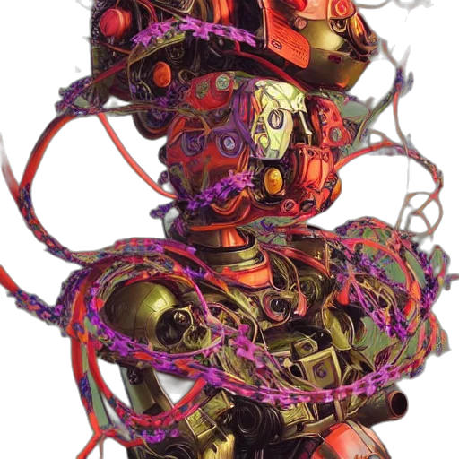 robot, mask, weapon, jewelry transparent PNG cut-out