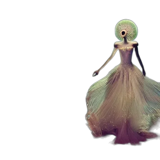 dress, creature, hair, crown transparent PNG cut-out