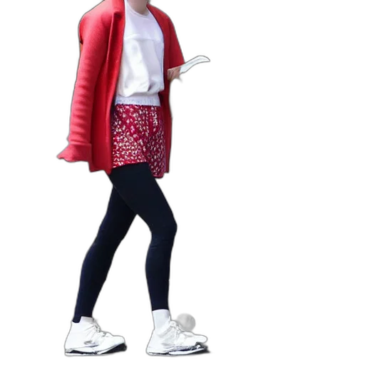 jacket, shoes, concept art, 3d render transparent PNG cut-out