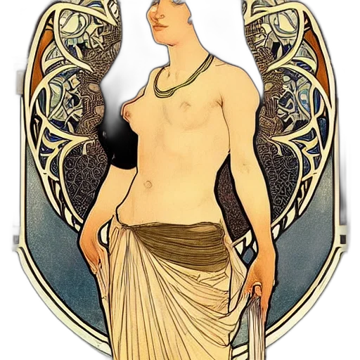 dress, jewelry, staff, fantasy art transparent PNG cut-out