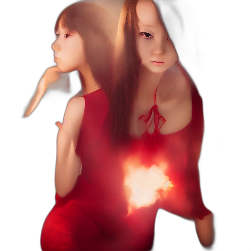 dress, mask, concept art, 3d render transparent PNG cut-out