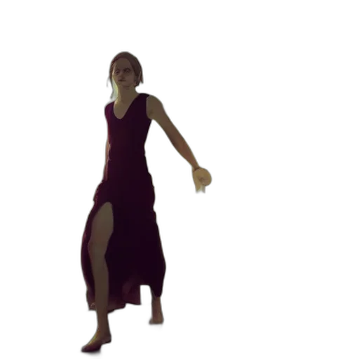 dress, creature, staff, robot transparent PNG cut-out