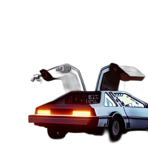 car, robot, concept art, vaporwave transparent PNG cut-out
