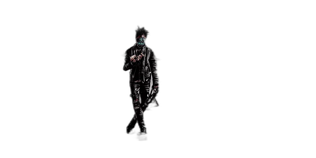 jacket, weapon, mask, creature transparent PNG cut-out
