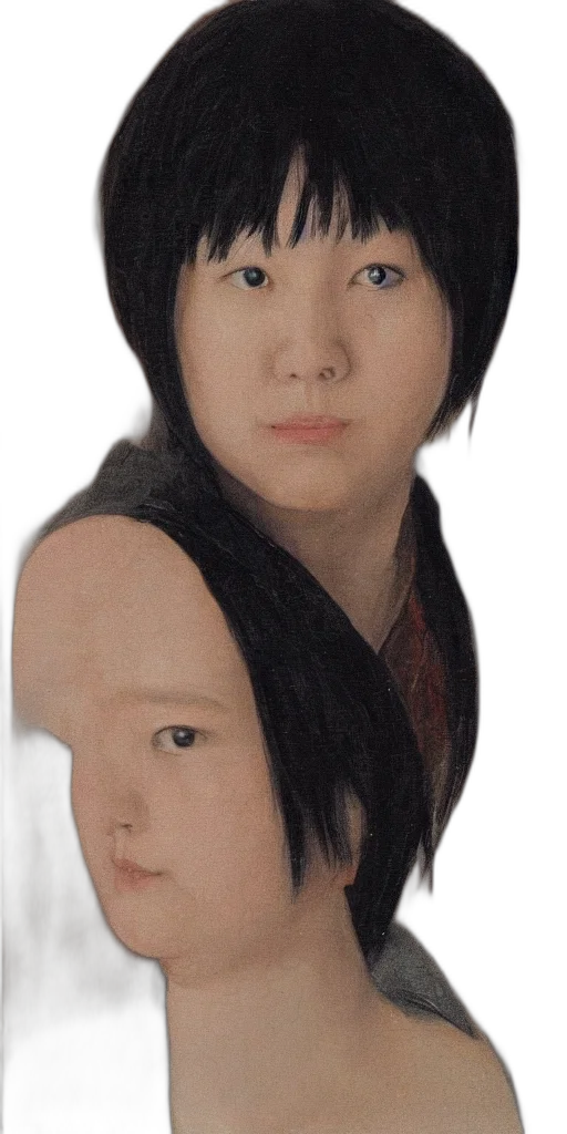 face, mask, hair, robot transparent PNG cut-out