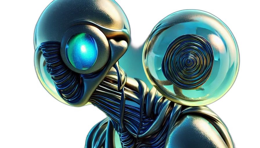 robot, creature, 3d render, concept art transparent PNG cut-out