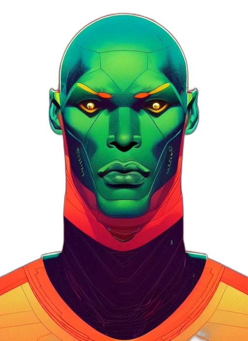 face, mask, robot, comic book art transparent PNG cut-out