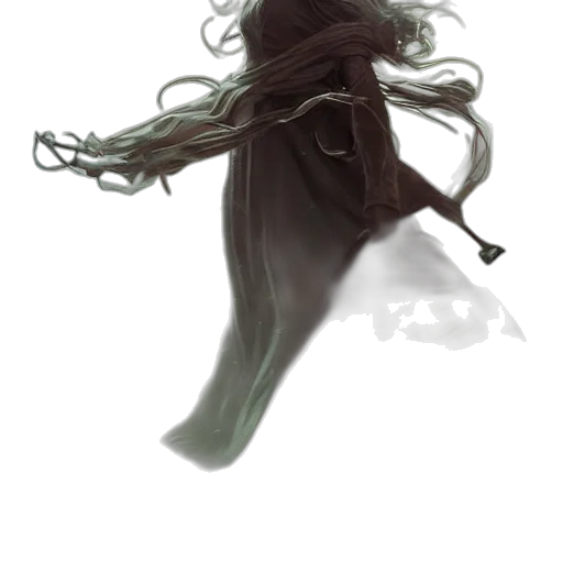 dress, hair, creature, mask transparent PNG cut-out