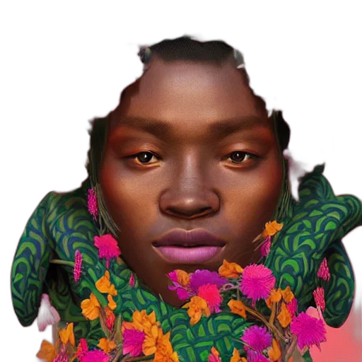 face, flower, crown, mask transparent PNG cut-out
