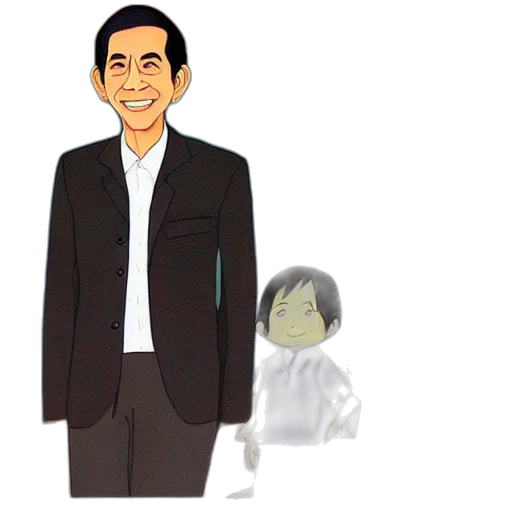 staff, jacket, cartoon, 3d render transparent PNG cut-out