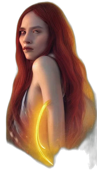 dress, hair, jewelry, face transparent PNG cut-out