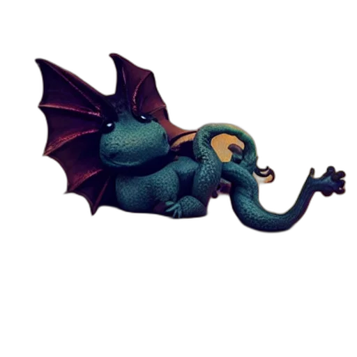 dragon, creature, staff, animal transparent PNG cut-out