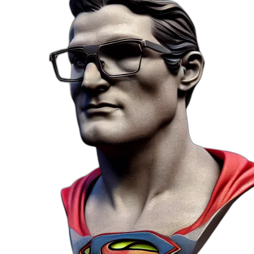 face, comic book art, 3d render, cartoon transparent PNG cut-out