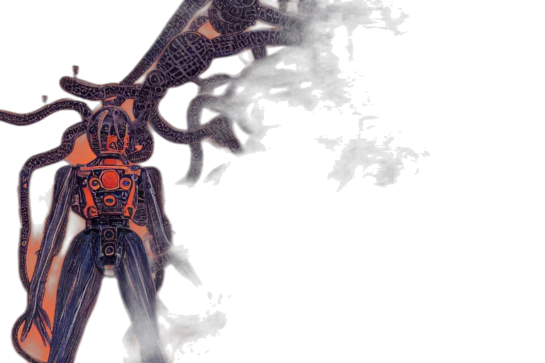 dragon, robot, creature, weapon transparent PNG cut-out