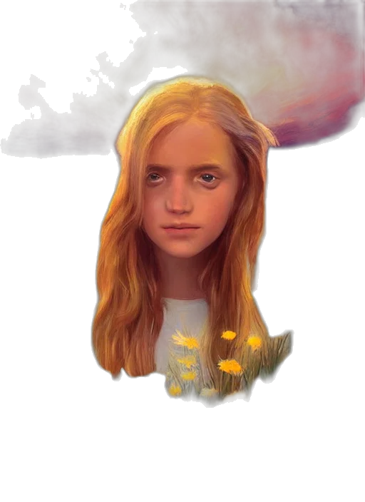 face, hair, creature, crown transparent PNG cut-out