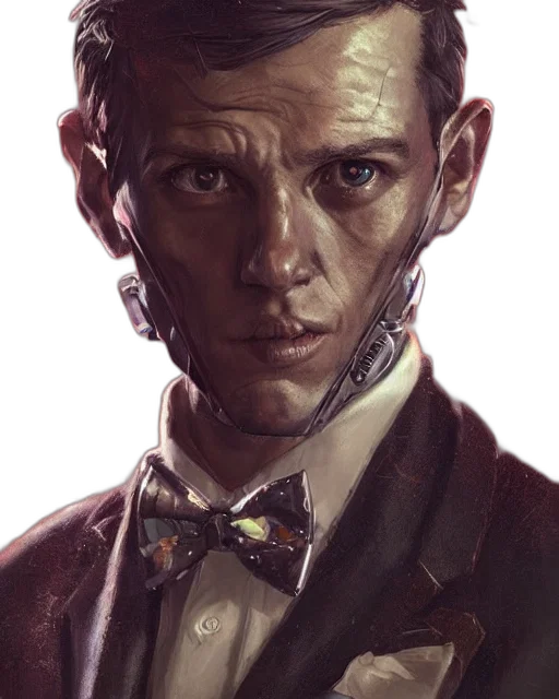 face, concept art, comic book art, photorealistic transparent PNG cut-out
