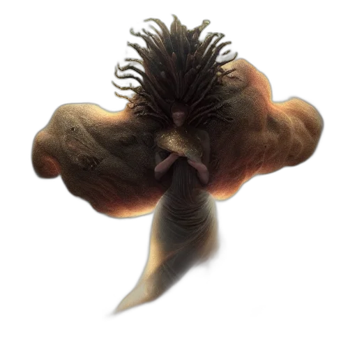hair, flower, creature, crown transparent PNG cut-out