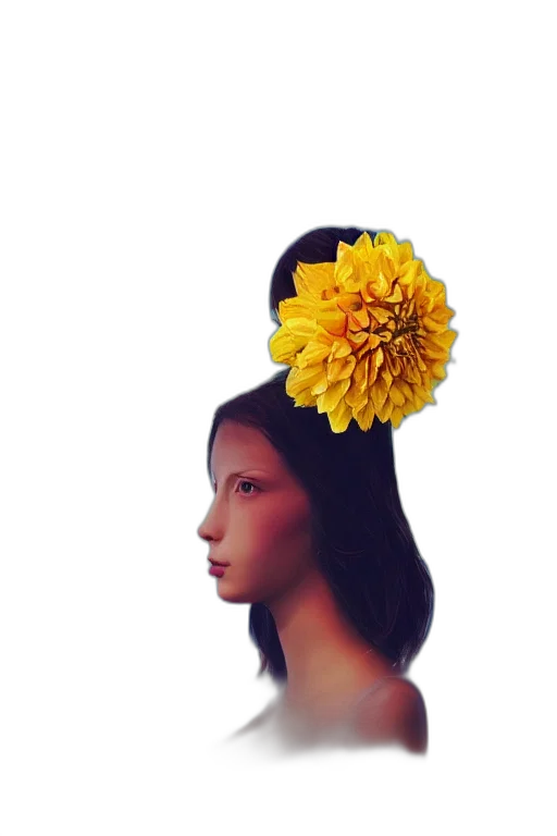 crown, flower, hat, face transparent PNG cut-out