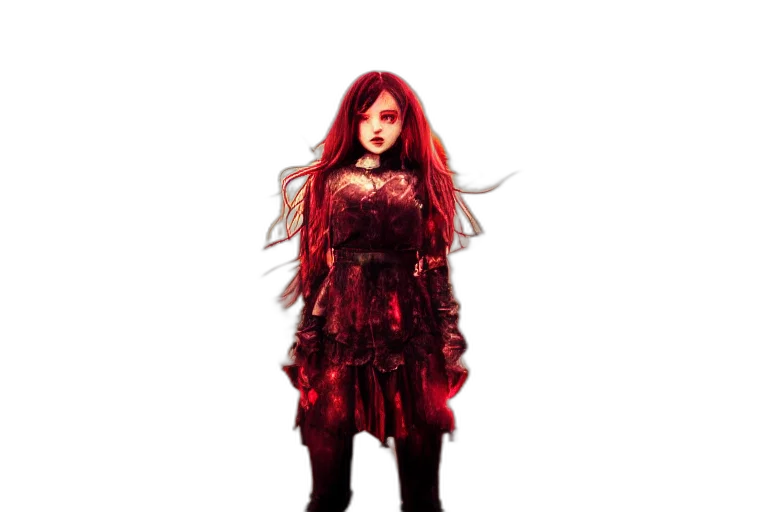 dress, concept art, comic book art, fantasy art transparent PNG cut-out