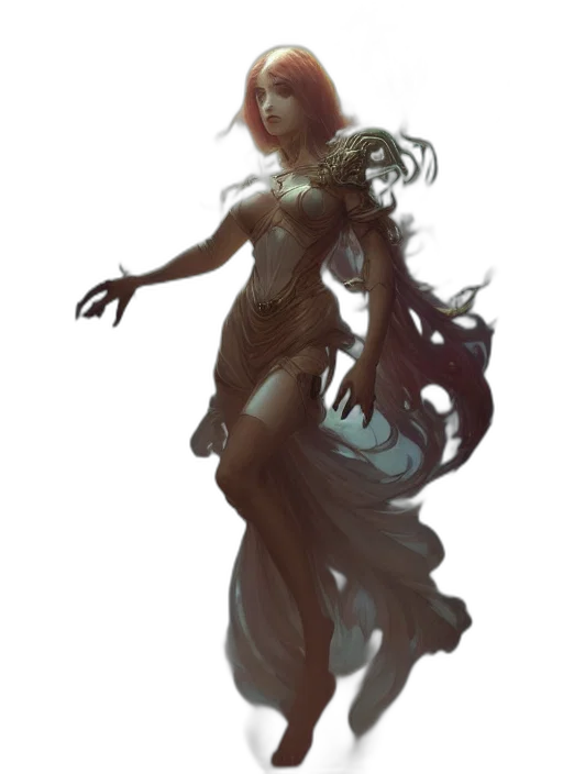 dress, concept art, fantasy art, comic book art transparent PNG cut-out