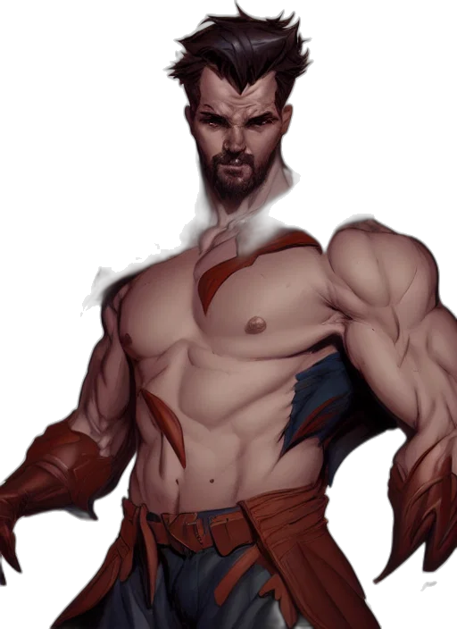 fantasy art, concept art, comic book art, photorealistic transparent PNG cut-out