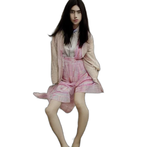 dress, creature, jacket, face transparent PNG cut-out