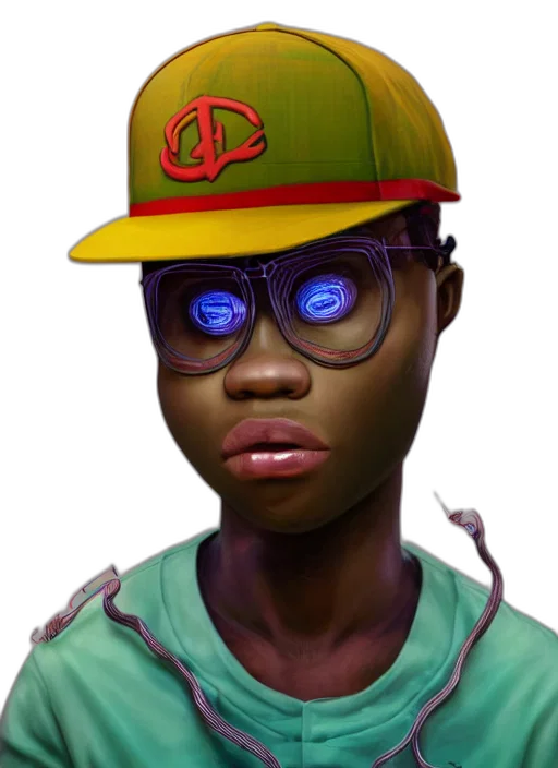 face, hat, staff, concept art transparent PNG cut-out