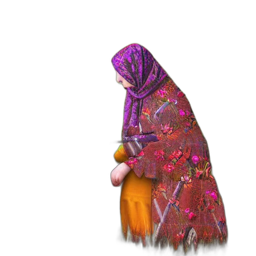 dress, jacket, umbrella, mask transparent PNG cut-out