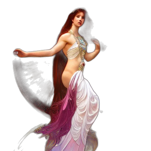 dress, staff, fantasy art, concept art transparent PNG cut-out