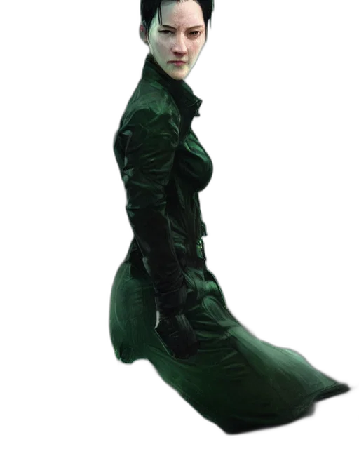 dress, jacket, umbrella, staff transparent PNG cut-out