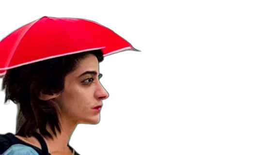umbrella, hat, face, mask transparent PNG cut-out