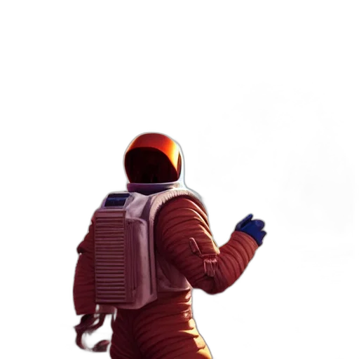 robot, jacket, staff, weapon transparent PNG cut-out