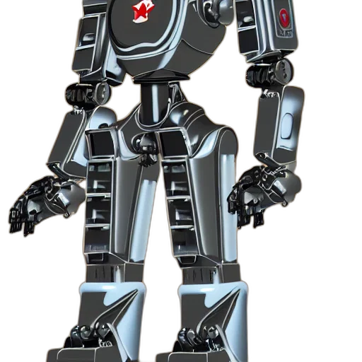 robot, staff, 3d render, concept art transparent PNG cut-out