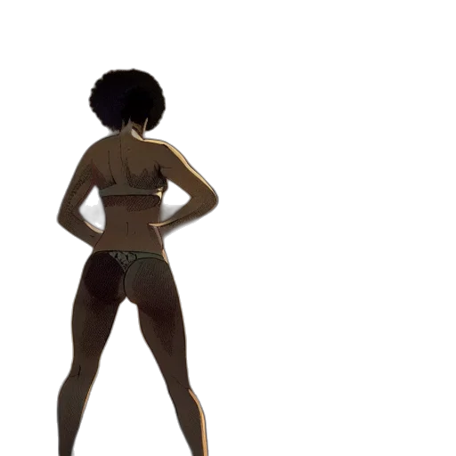 hair, dress, concept art, 3d render transparent PNG cut-out