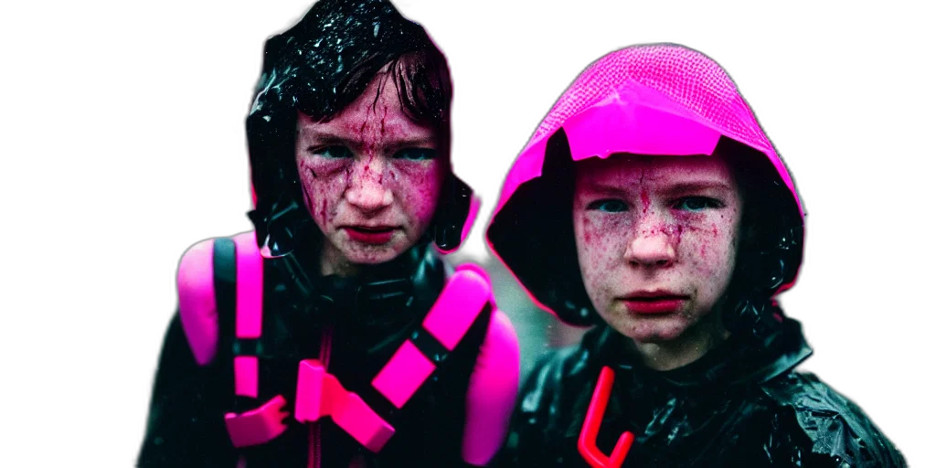 jacket, face, mask, cyberpunk transparent PNG cut-out