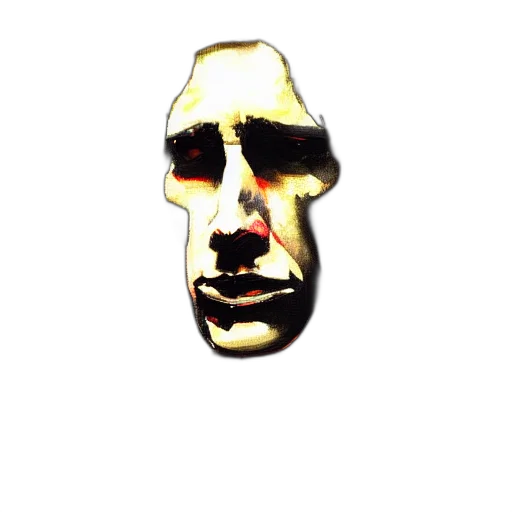 face, mask, staff, creature transparent PNG cut-out
