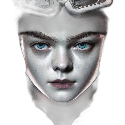 face, mask, crown, robot transparent PNG cut-out